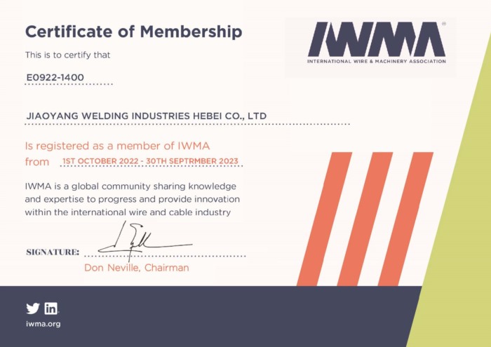Jiaoyang Company officially joined IWMA Association members